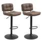 PU Leather Swivel Bar Stools Set of 2 with Footrest