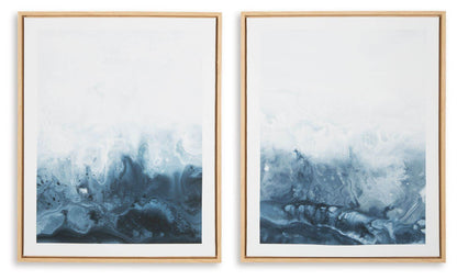Holport - Blue / White - Wall Art Set (Set of 2) - Forward Furniture