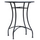 23.6" Mosaic Round Patio Table with Ceramic Tabletop, Outdoor Furniture, Multicolor