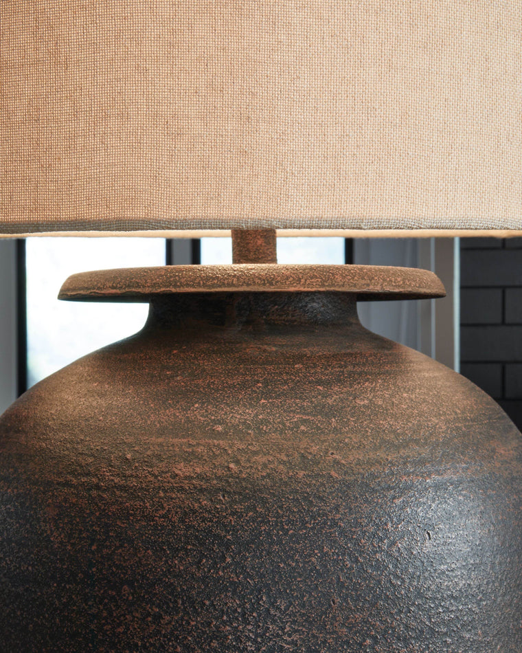 Carlenbury - Antique Brown - Metal Table Lamp - Forward Furniture