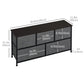 5-Drawer Storage Dresser Tower - Dark Grey
