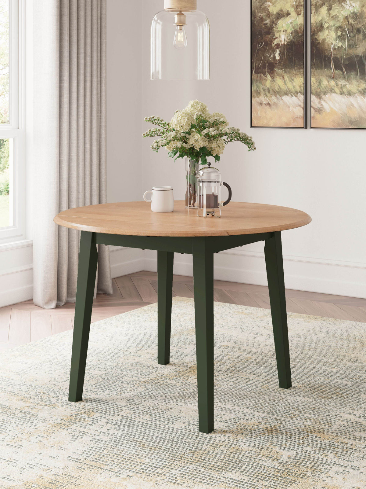 Gesthaven - Round Dining Room Drop Leaf Table - Forward Furniture