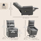 Lift Chair for Elderly, Power Chair Recliner with Remote Control, Side Pockets for Living Room, Dark Grey