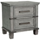 Russelyn - Gray - Two Drawer Night Stand