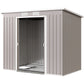 7' x 4' Galvanised Steel Garden Shed, with Foundation Kit - Grey