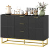 Sideboard Buffet Cabinet with 3 Drawers - Black