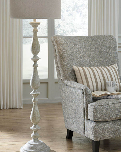 Bernadate - Whitewash - Poly Floor Lamp - Forward Furniture