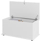 31.5" Storage Chest with 2 Safety Hinges, Storage Box Organizer with Flip-Top Lid, Entryway Storage Bench, Oak