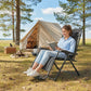 Zero Gravity Chair, Reclining Outdoor Lounger Chair with Cup Holder, 400 LBS Capacity, Dark Grey