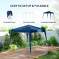 8' x 8' Pop Up Canopy, Outdoor Foldable Tent, Portable Canopy Tent with Carrying Bag for Camping, Party, Picnic, Blue