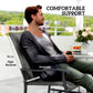 Rattan Patio Glider, Wicker Outdoor Glider Swivel Chair with Steel Frame, High Back for Backyard Porch, Grey