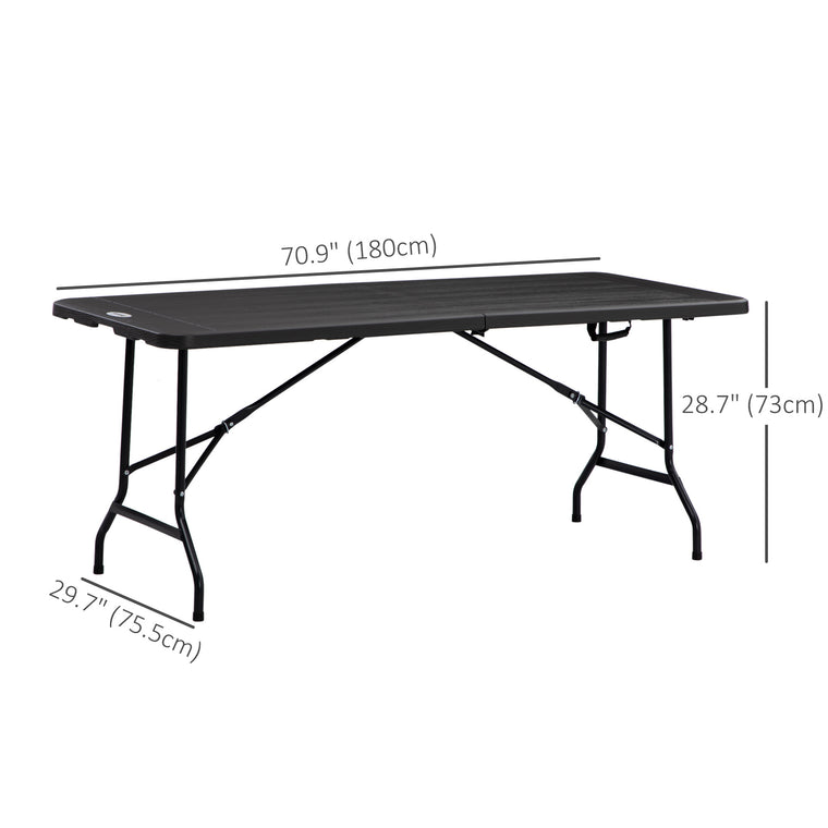 Rectangular Folding Dining Table for 6