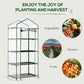 Portable Greenhouse with 4 Tier Shelves Outdoor Hot House, Steel Frame, PVC Cover, 28" x 20" x 63", Transparent