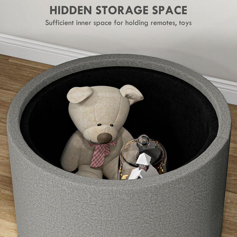 Round Coffee Table with Hidden Storage