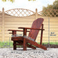 Classic Adirondack Chair, Muskoka Chairs, Garden Deck Chair with Cup Holder for Patio, Indoor, Backyard, Dark Grey