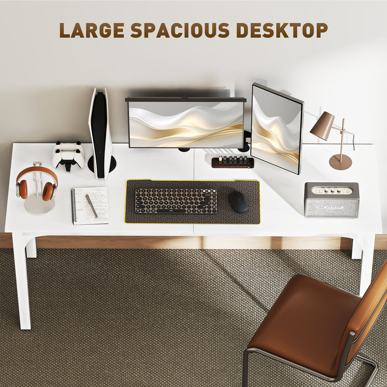71" Computer Desk with Metal Legs