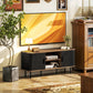 TV Stand Cabinet for TVs up to 55 Inches, TV Unit with Storage Shelves and Cabinets for Living Room, Black