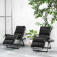 2pcs Reclining Zero Gravity Chair with Adjustable Backrest, Folding Garden Sun Lounger with Removable Cushion, Grey