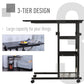 Mobile Standing Desk, Adjustable Height 31.5 inch Stand Up Desk with Wheels for Home Office, Black