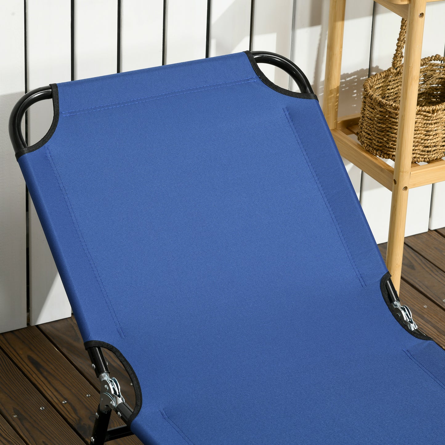 Set of 2 Folding Outdoor Lounge Chair, Sun Tanning Chairs with Reclining Back, Breathable Mesh for Beach Patio, Grey