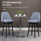 Extra Tall Bar Stools Set of 2, Modern 360° Swivel Barstools, Dining Room Chairs with Steel Legs Footrest, Light Grey