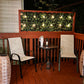 3 Pieces Bistro Set, Small Patio Furniture Set with Stackable Mesh Chairs, Glass Table for Garden, Balcony, Beige