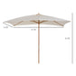 Patio Umbrella Market Patio Sun Umbrella Rectangle Cream White