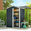 4.5' x 3' Waterproof Metal Garden Shed - Dark Grey