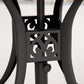 30-inch Round Patio Dining Table with Umbrella Hole Cast Aluminium Outdoor Bistro Table, Black
