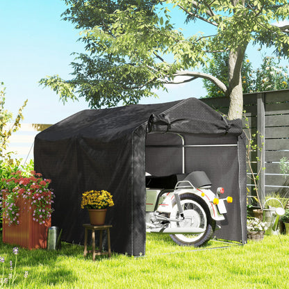 Bike Storage Shed with Roll-Up Door