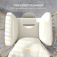 Oversized Rocking Chair, Indoor Outdoor Egg Chair w/ Thickened Cushions, Wicker Patio Lounger for Porch, Balcony, Beige