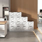 4 Drawer File Cabinet with Silent Slides, Vertical Farmhouse Filing Cabinet Fits Letter/A4 Size Home Office, White