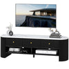 Marble-Effect TV Stand with 3 Drawers, Up to 65