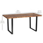 63" Industrial Dining Table for 6 - Rustic Brown