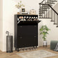 Shoe Storage with 3 Flip Drawers and Adjustable Shelves, Entryway Shoe Storage Cabinet for 24 Pairs of Shoes, Black