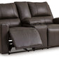 Boxmere - Dbl Power Reclining Loveseat with Console - Storm