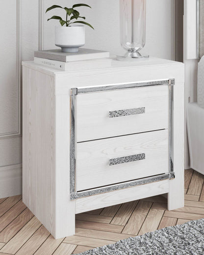 Altyra - White - Two Drawer Night Stand - Forward Furniture