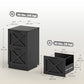 2 Drawer File Cabinet with Silent Slides, Vertical Farmhouse Filing Cabinet Fits Letter/A4 Size Home Office, Black