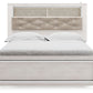 Altyra - White - Queen Panel Bookcase Bed With Roll Slats