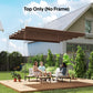 Retractable Replacement Pergola Canopy for 10' x 10' Pergola, Pergola Cover Replacement, Coffee