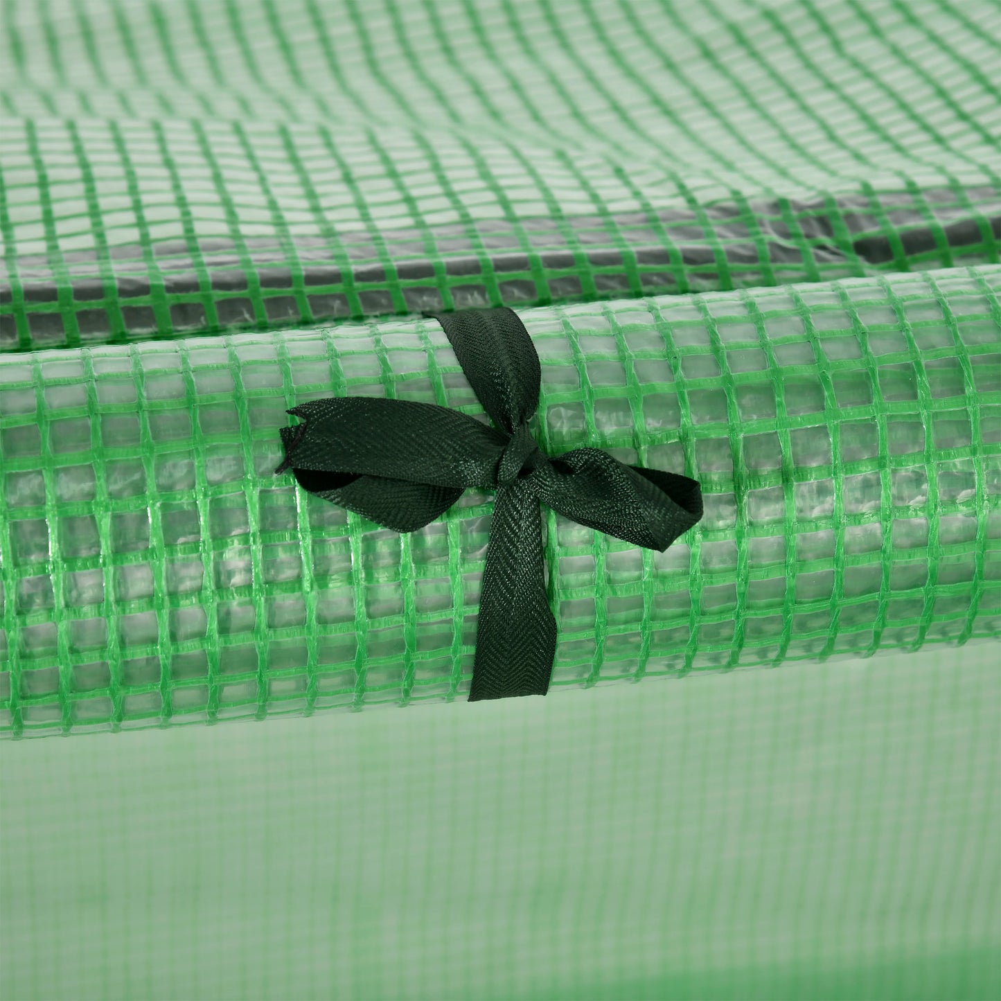 9.7' x 3.3' x 2.5' Mini Tunnel Greenhouse with PE Cover Garden Green Grow Shed with Steel Frame Zipped Doors, Dark Green