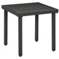 Outdoor Side Table, Patio End Table with Umbrella Hole, Small Coffee Table with Steel Frame for Balcony, Gray
