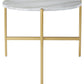 Wynora - White / Gold - Chair Side End Table