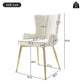 Set of 4 Velvet Dining Chairs with Solid Wood Frame and Iron Legs, Upholstered Leisure Chair for Families, 21.5'' L x 20.5'' W x 33.5'' H, Beige