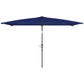6.5x9.6ft Rectangle Aluminum Tilt Patio Umbrella, Garden Market Parasol, Outdoor Sunshade Canopy with Crank, Navy Blue