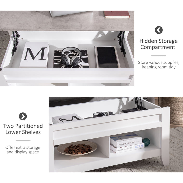 Lift Top Coffee Table with Hidden Storage