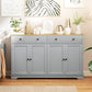 Sideboard Buffet Cabinet with Drawers - Grey