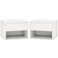 Floating Nightstand Set of 2 with Drawer - White