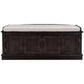 Storage Bench with Multi-Purpose Storage and Adjustable Shelves, Removable Cushion for Entryway, 43" L x 16" W x 17.5" H, Dark Brown