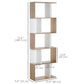 5-Tier Geometric Bookcase Room Divider - White